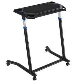 Cycling Desk, Mobile Foldable Multi-Functional Bike Trainer & Treadmill Desk with Lockable Wheels