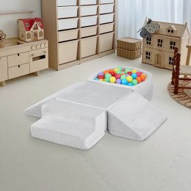 Climbing Toys, 5-Piece Set, Foam Climbing Blocks for Toddlers 6 Months to 3 Years, Baby Climbing Blocks with Ball Pit (Balls Not Included)