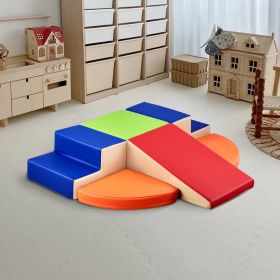 Climbing Toys, 6-Piece Set, Foam Climbing Toys for Toddlers 6 Months to 3 Years Old, PU Leather Climbing Blocks