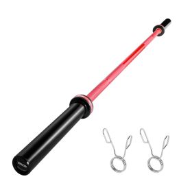 6FT Barbell Bar, Fits 2-Inch Weight Plates, Barbell Bar with Knurled Grip for Strength Training, Weightlifting, Squat, Deadlift, Bench Press, Cur
