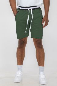 Weiv Mens French Terry Sweat Short (Color: Hunter Green, size: XL)